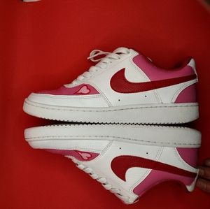 Women's size 7 custom Nike court vision VALENTINE'S DAY